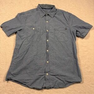 Chaps Coastland Wash Chambray Short Sleeve Button Up Shirt Mens L